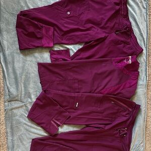 Burgundy/wine scrub lot